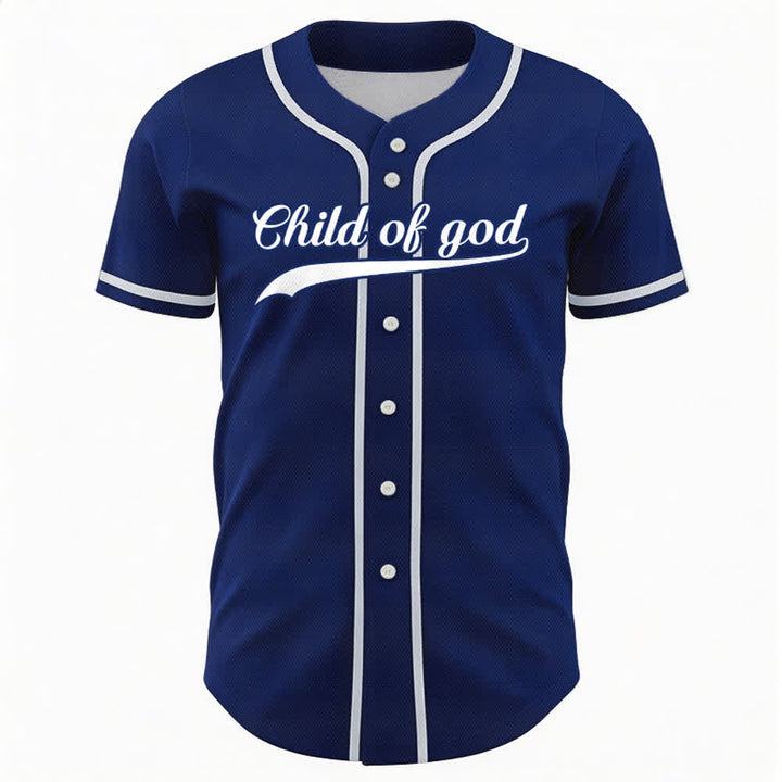 Christianartworkshop Child Of God Custom Name Number Unisex Baseball Jersey - image 10