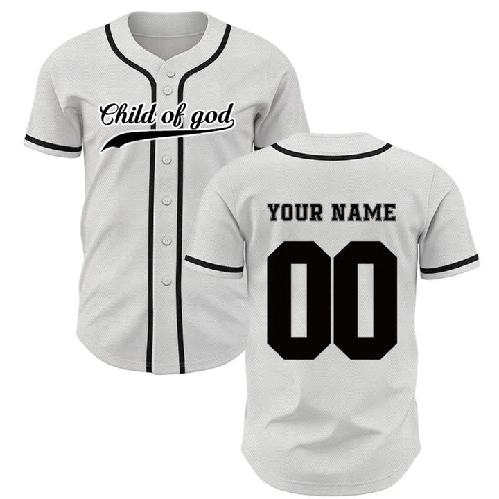 Christianartworkshop Child Of God Custom Name Number Unisex Baseball Jersey - image 17