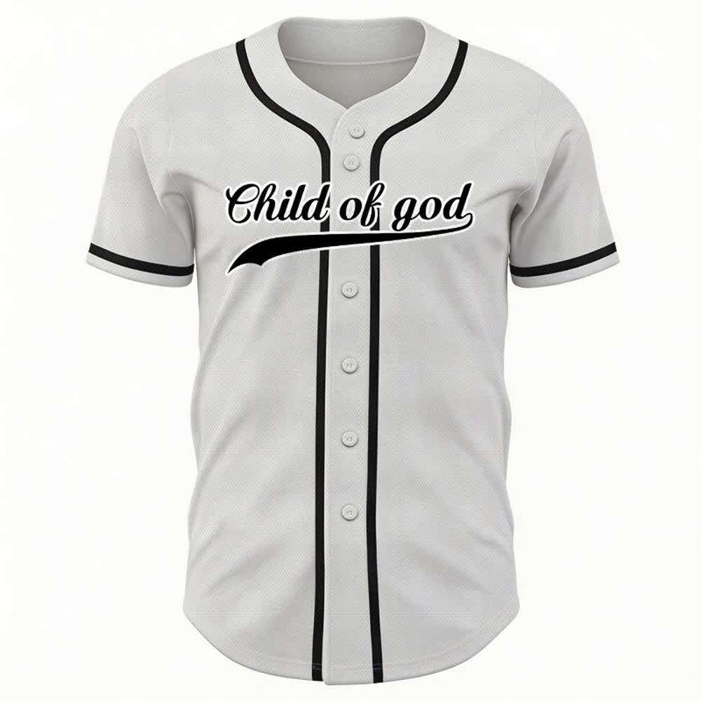 Christianartworkshop Child Of God Custom Name Number Unisex Baseball Jersey - image 18
