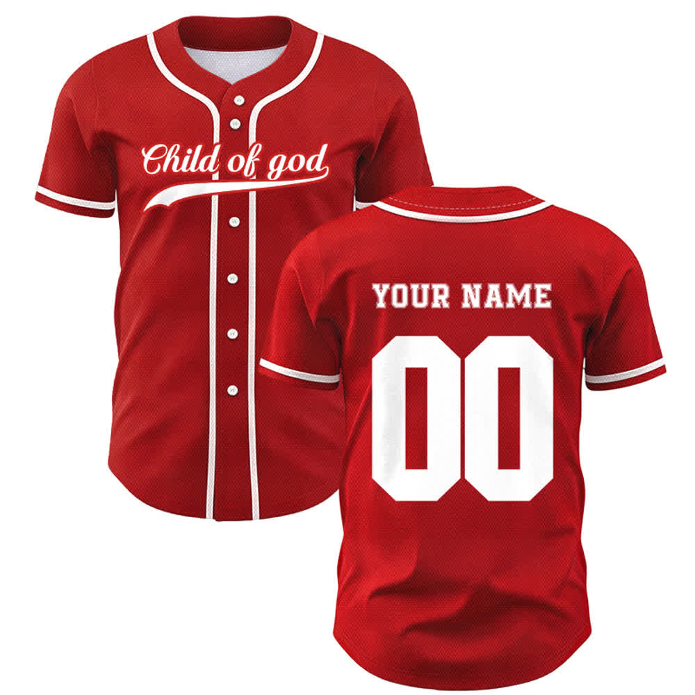 Christianartworkshop Child Of God Custom Name Number Unisex Baseball Jersey - image 25