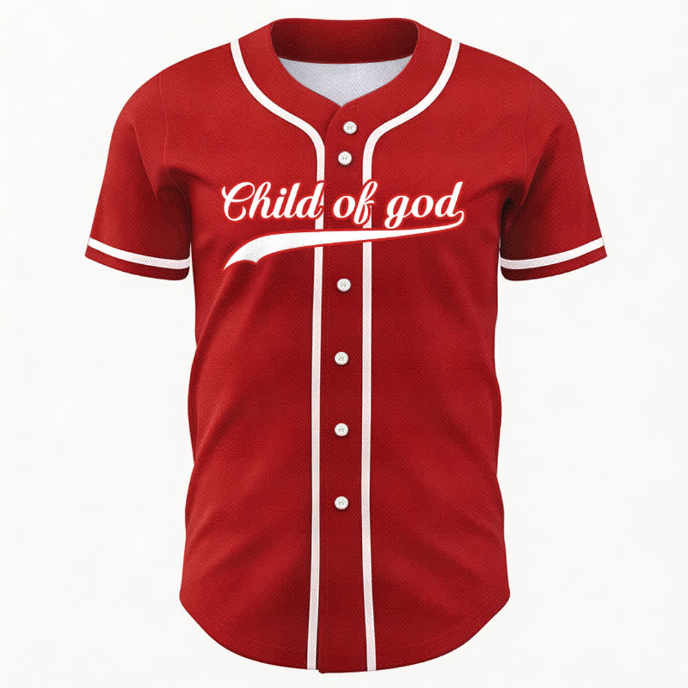 Christianartworkshop Child Of God Custom Name Number Unisex Baseball Jersey - image 26