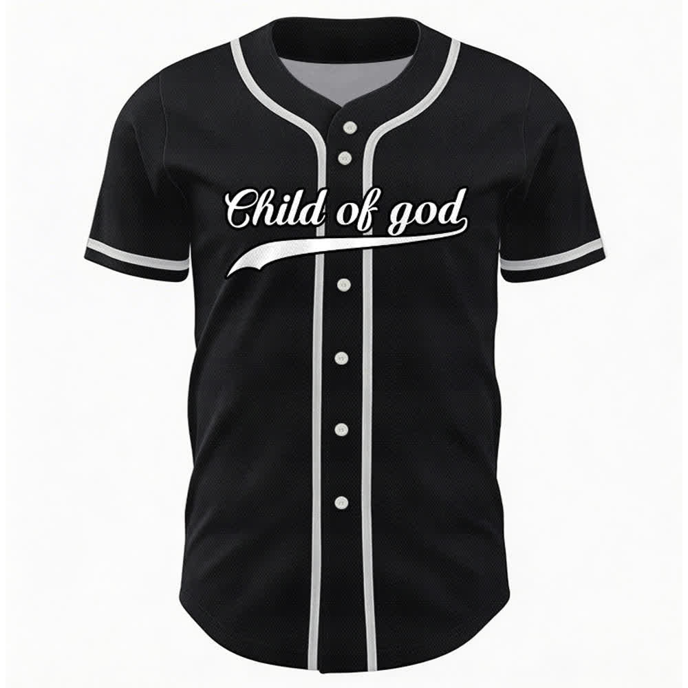 Christianartworkshop Child Of God Custom Name Number Unisex Baseball Jersey - image 34