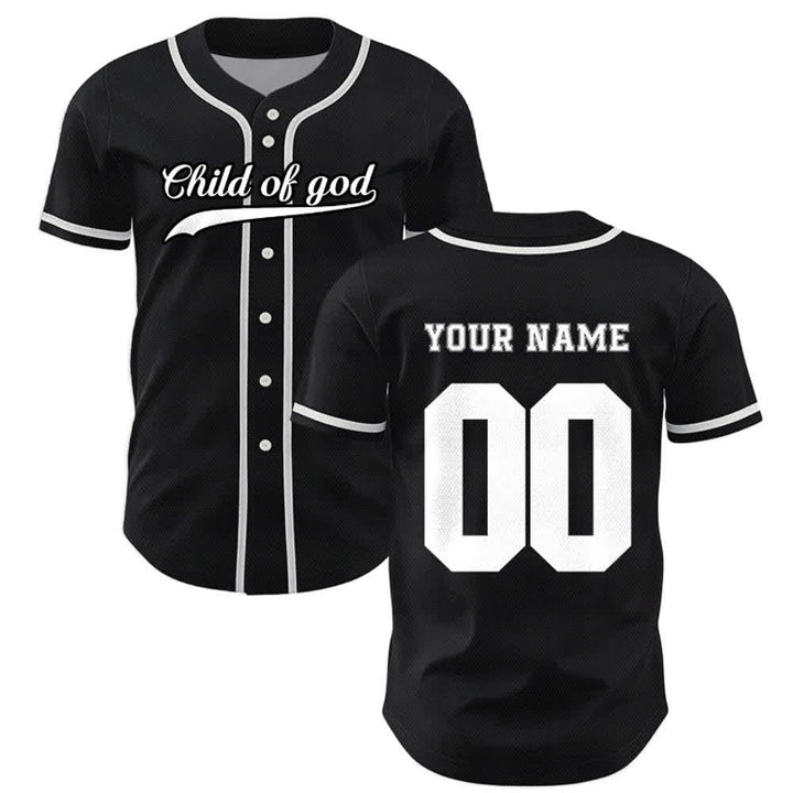 Christianartworkshop Child Of God Custom Name Number Unisex Baseball Jersey - image 33
