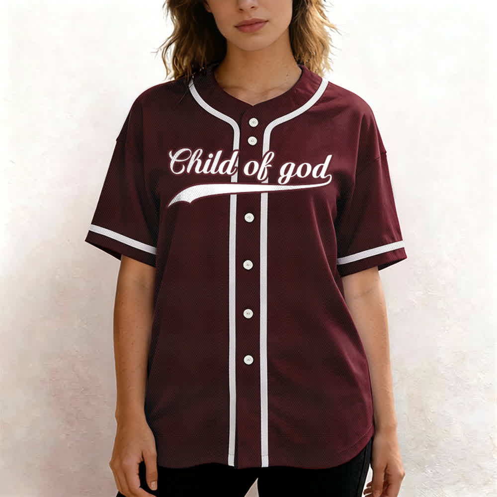 Christianartworkshop Child Of God Custom Name Number Unisex Baseball Jersey - image 46