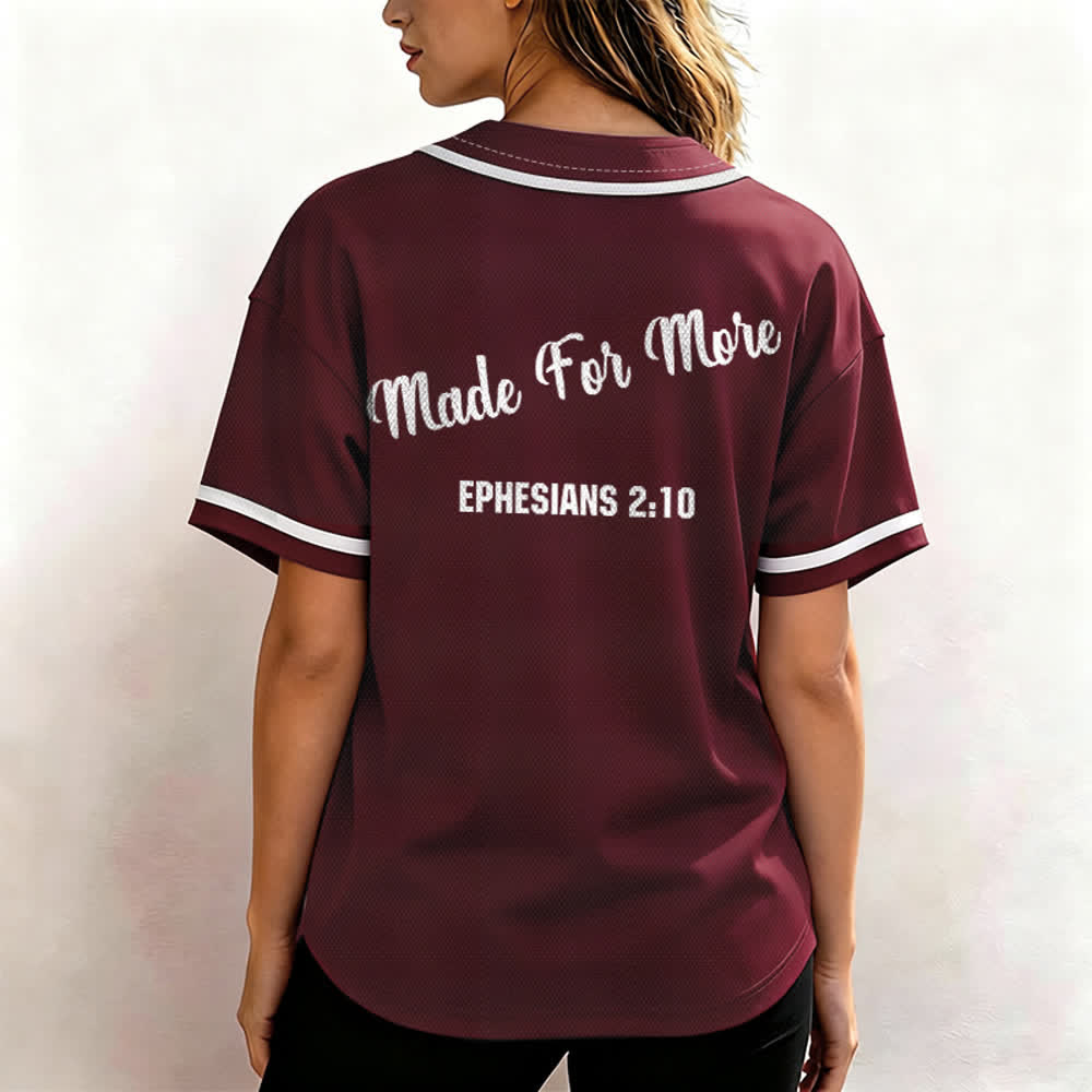 Christianartworkshop Made For More Ephesians 2:10 Unisex Baseball Jersey - image 5