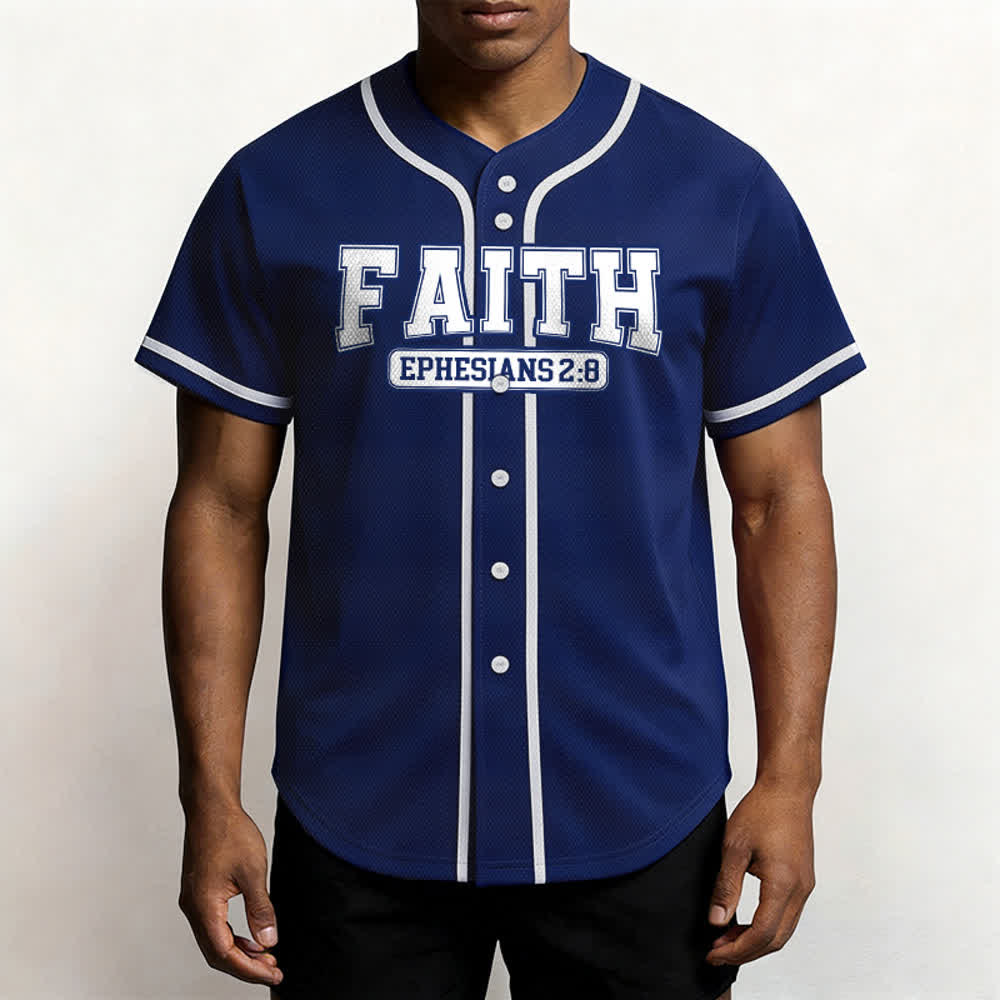 Christianartworkshop Faith Custom Name Number Baseball Jersey - image 6