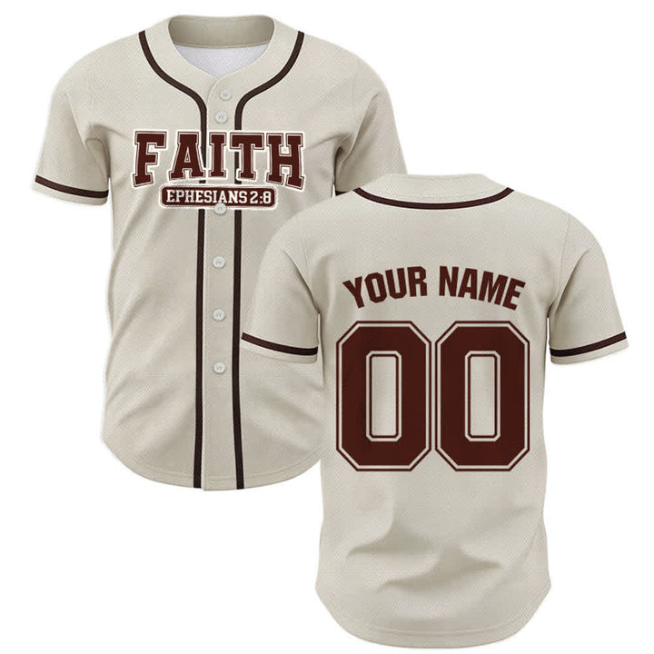 Christianartworkshop Faith Custom Name Number Baseball Jersey - image 9