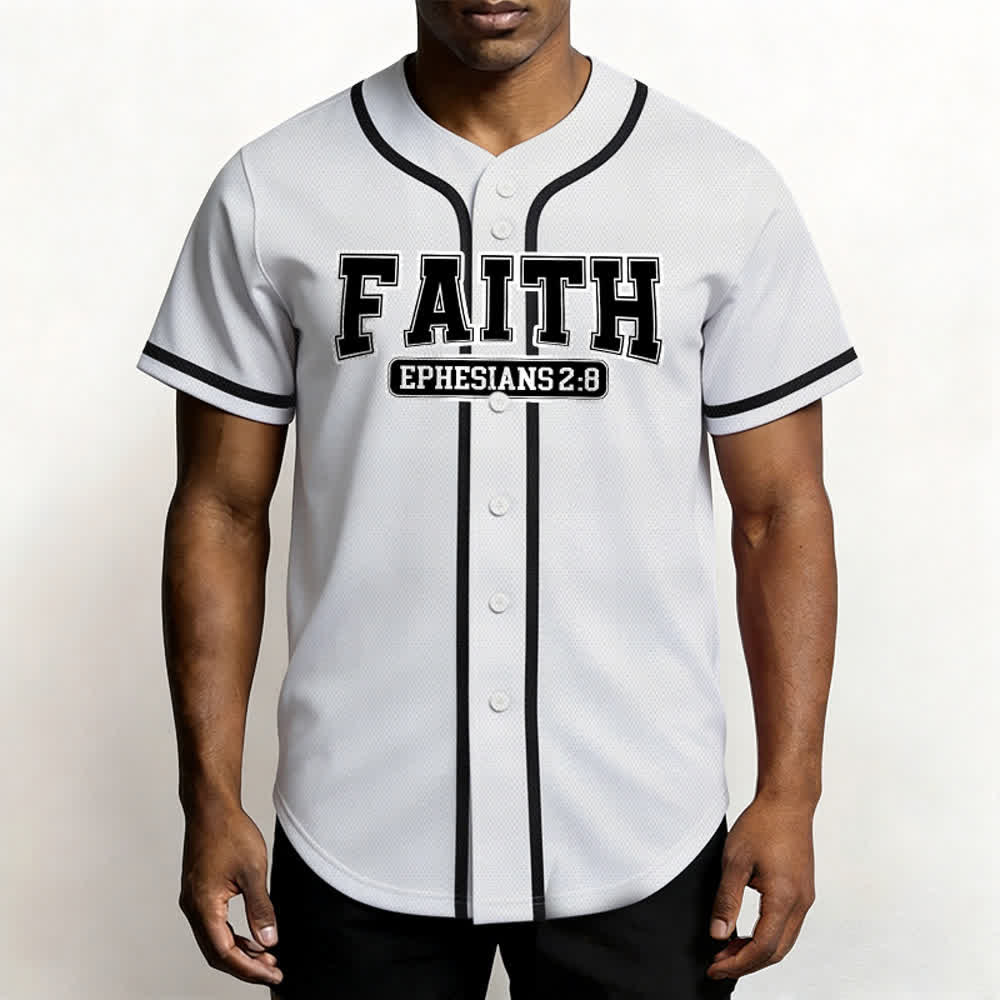 Christianartworkshop Faith Custom Name Number Baseball Jersey - image 20