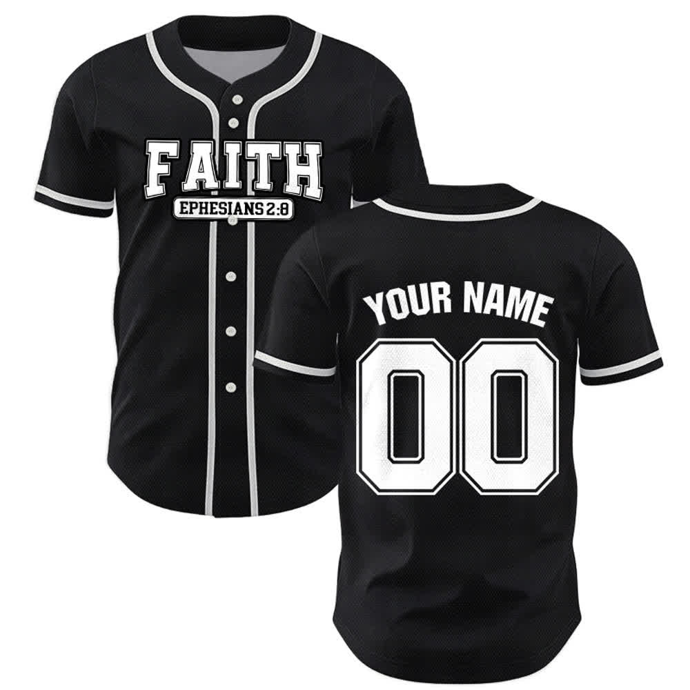 Christianartworkshop Faith Custom Name Number Baseball Jersey - image 25