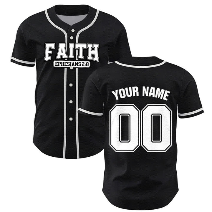 Christianartworkshop Faith Custom Name Number Baseball Jersey - image 25