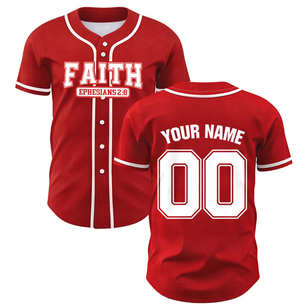 Christianartworkshop Faith Custom Name Number Baseball Jersey - image 33