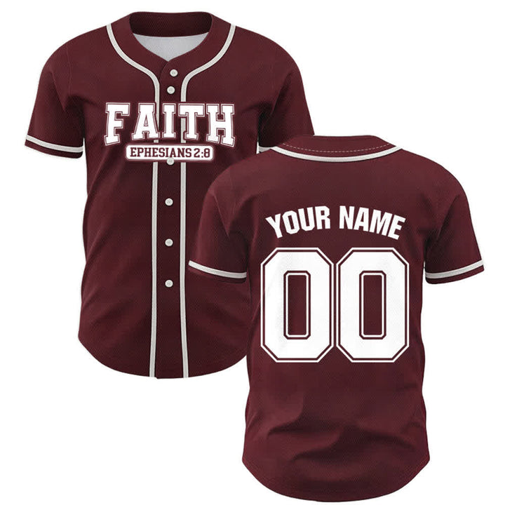 Christianartworkshop Faith Custom Name Number Baseball Jersey - image 41