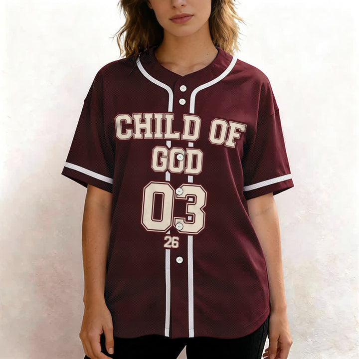 Christianartworkshop Child of God Christian Statement Custom Name Number Baseball Jersey - image 5