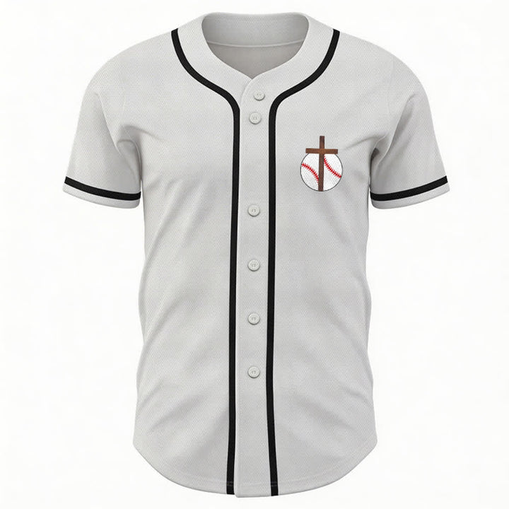 Christianartworkshop Philippians 4:13 Faith Baseball Jersey: Baseball Cross Motto Strength Devotion Athletic Shirt - image 16