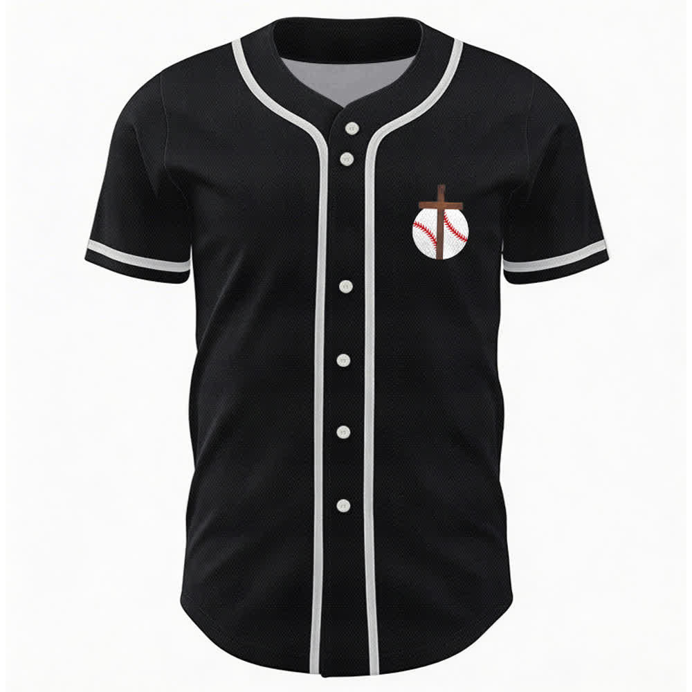 Christianartworkshop Philippians 4:13 Faith Baseball Jersey: Baseball Cross Motto Strength Devotion Athletic Shirt - image 23