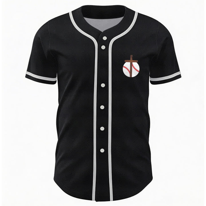 Christianartworkshop Philippians 4:13 Faith Baseball Jersey: Baseball Cross Motto Strength Devotion Athletic Shirt - image 23