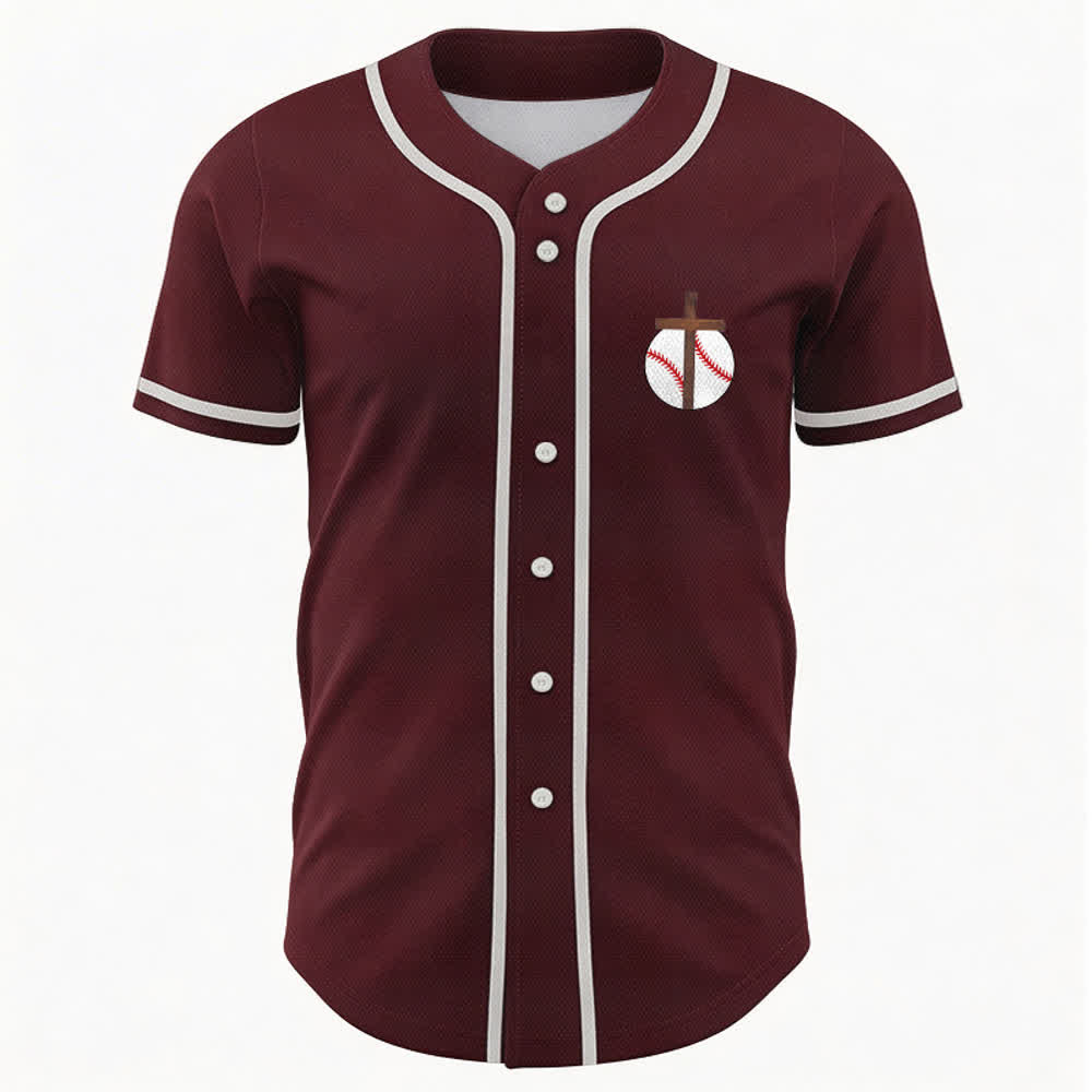Christianartworkshop Philippians 4:13 Faith Baseball Jersey: Baseball Cross Motto Strength Devotion Athletic Shirt - image 37
