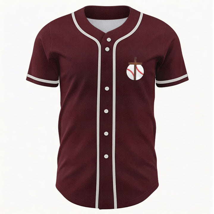 Christianartworkshop Philippians 4:13 Faith Baseball Jersey: Baseball Cross Motto Strength Devotion Athletic Shirt - image 37