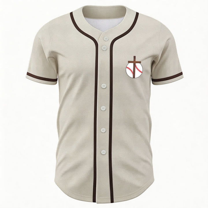 Christianartworkshop Philippians 4:13 Faith Baseball Jersey: Baseball Cross Motto Strength Devotion Athletic Shirt - image 9