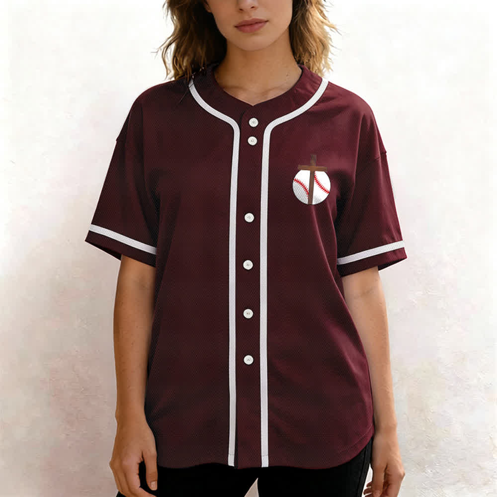 Christianartworkshop Philippians 4:13 Faith Baseball Jersey: Baseball Cross Motto Strength Devotion Athletic Shirt - image 41
