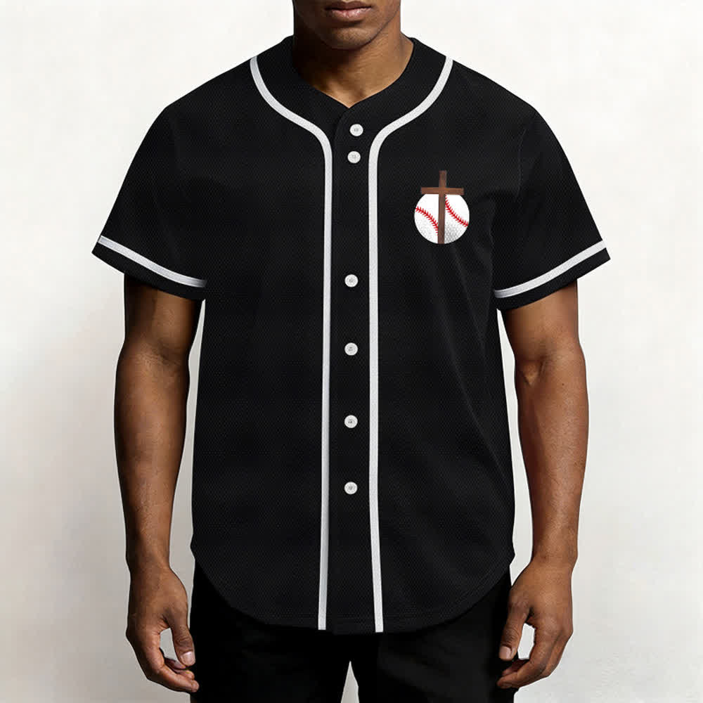 Christianartworkshop Philippians 4:13 Faith Baseball Jersey: Baseball Cross Motto Strength Devotion Athletic Shirt - image 25