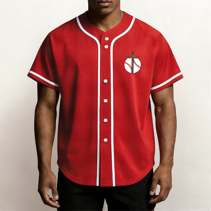 Christianartworkshop Philippians 4:13 Faith Baseball Jersey: Baseball Cross Motto Strength Devotion Athletic Shirt - image 32