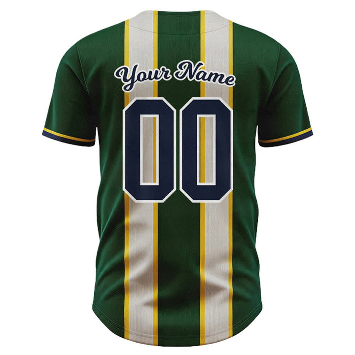 Christianartworkshop Custom Name Number Team Jesus Striped Button Up Baseball Jersey - image 2