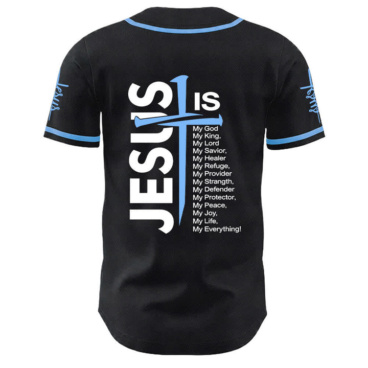 Christianartworkshop Jesus Is My Everything Faith Unisex Baseball Jersey - image 2