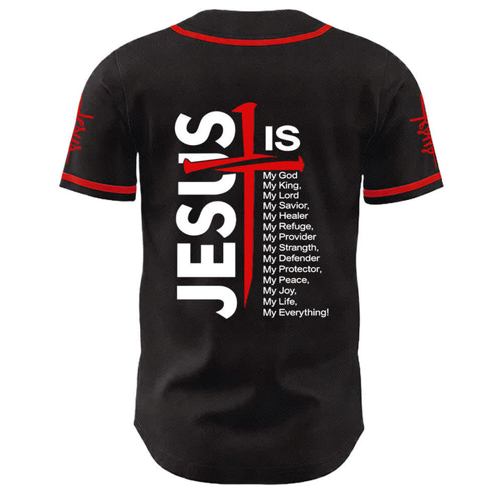 Christianartworkshop Jesus Is My Everything Faith Unisex Baseball Jersey - image 5