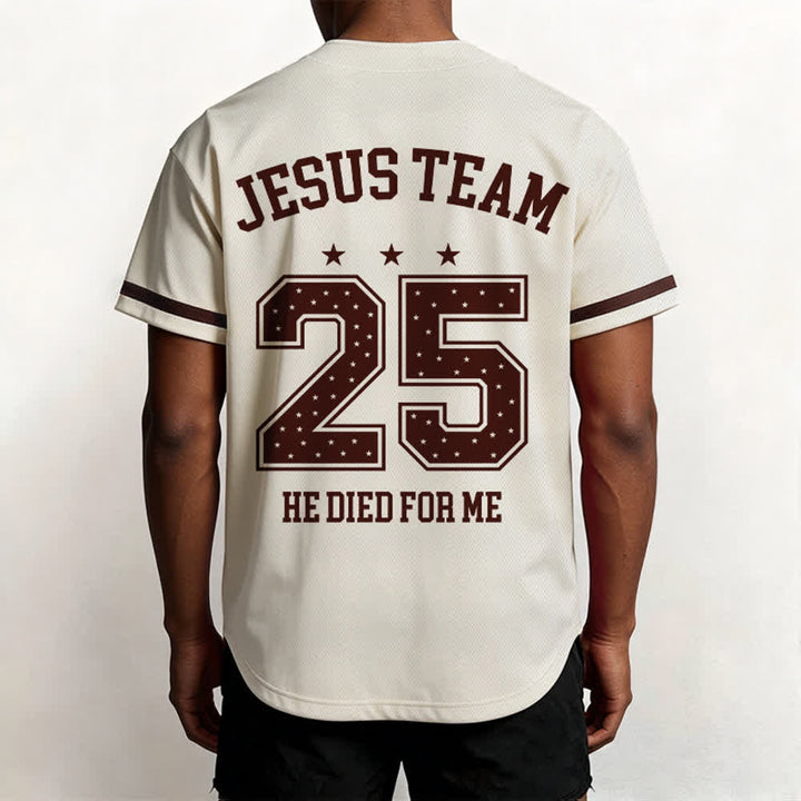 Christianartworkshop Jesus Team 25 He Died For Me Faith Baseball Jersey - image 6
