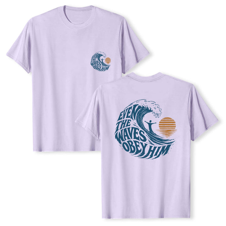 Christianartworkshop Even The Waves Obey Him Double-Side Wave Graphic Classic T-shirt - image 22