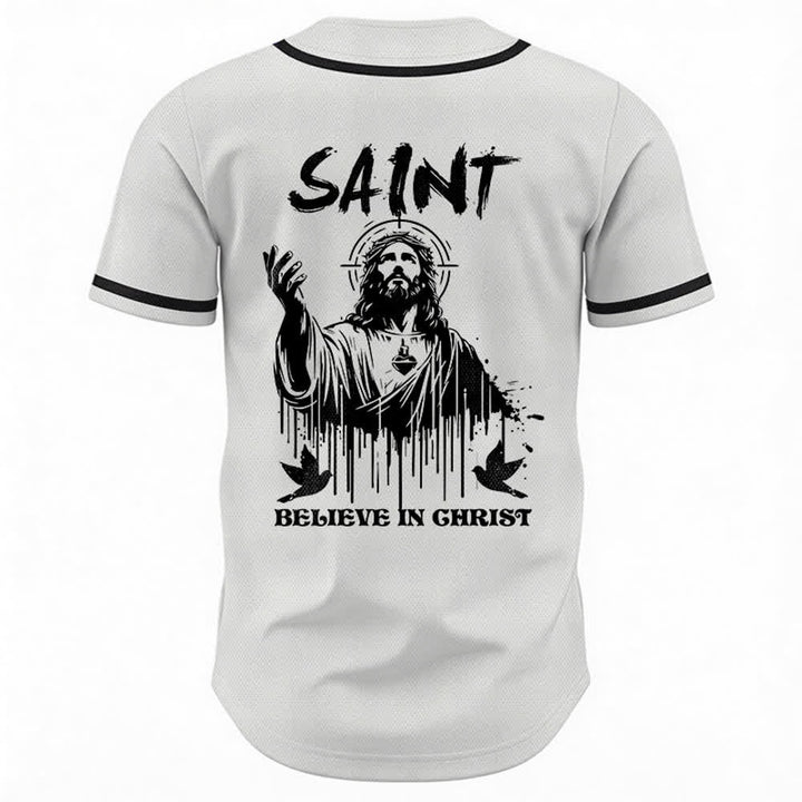 Christianartworkshop Saint Believe In Christ Unisex Baseball Jersey - image 1