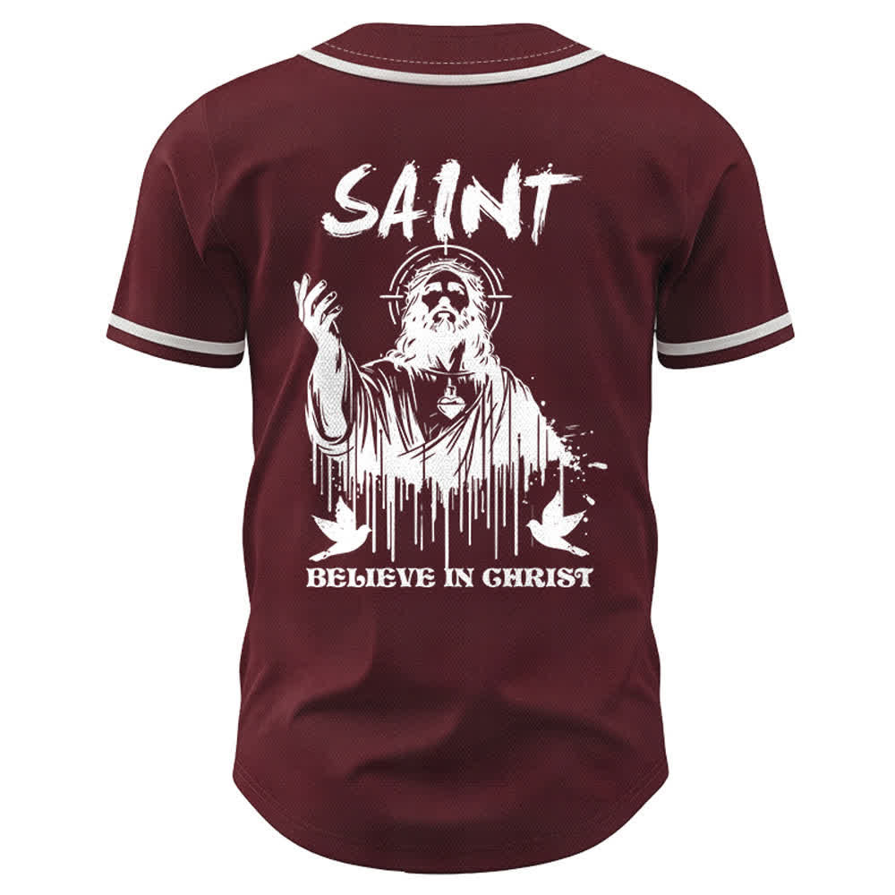 Christianartworkshop Saint Believe In Christ Unisex Baseball Jersey - image 22