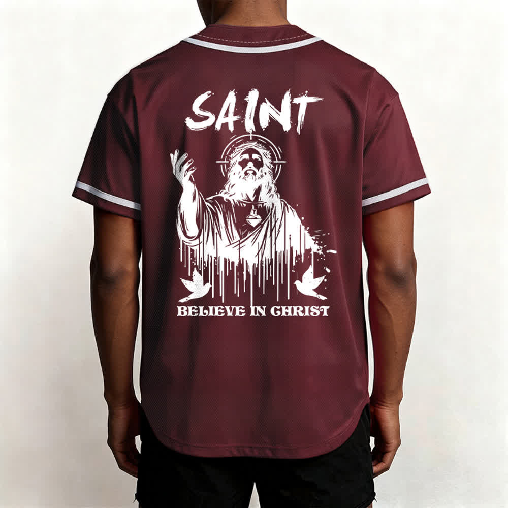 Christianartworkshop Saint Believe In Christ Unisex Baseball Jersey - image 24