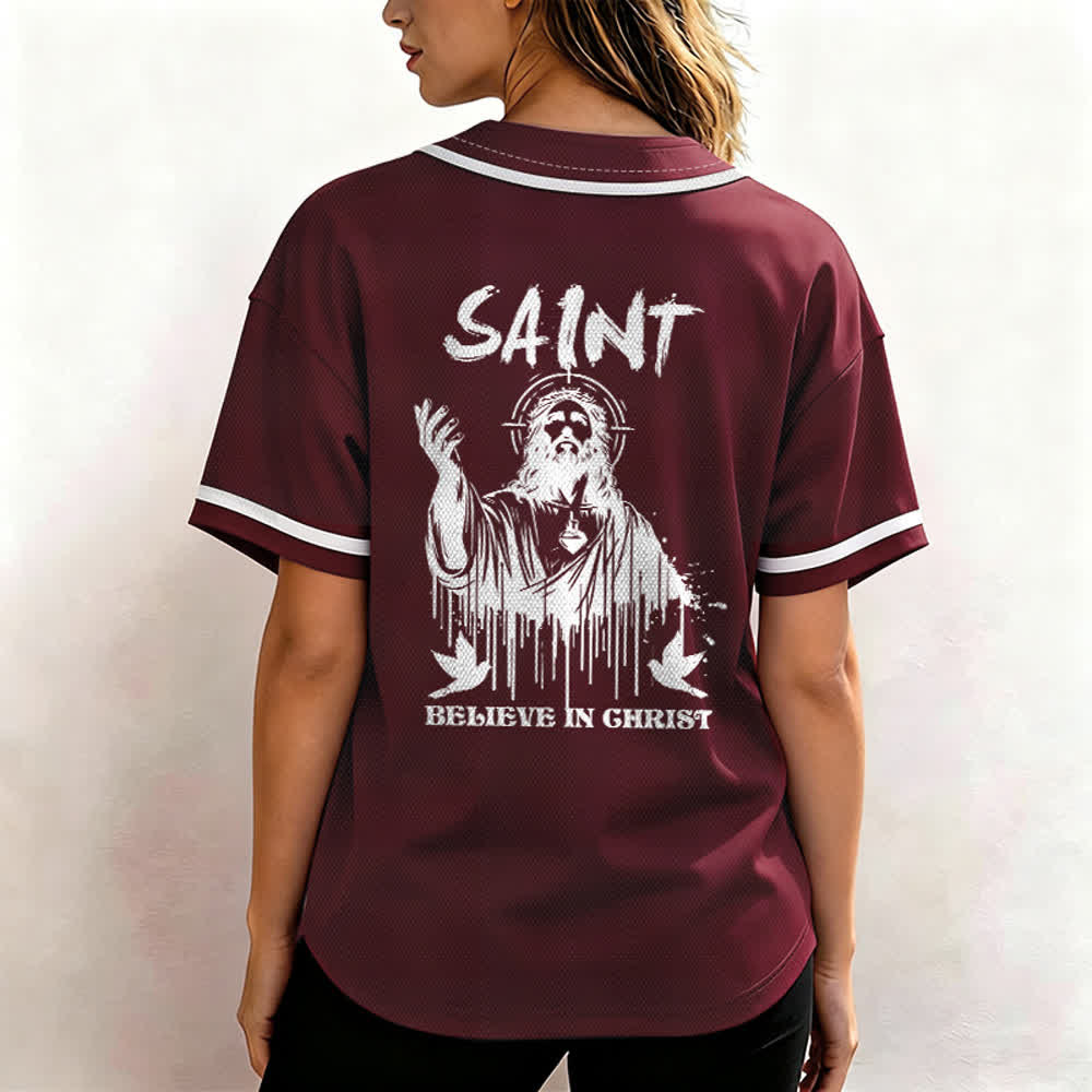 Christianartworkshop Saint Believe In Christ Unisex Baseball Jersey - image 26