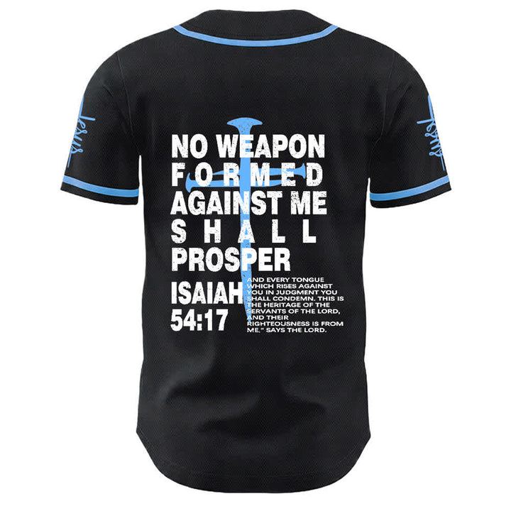 Christianartworkshop No Weapon Formed Against Me Shall Prosper Baseball Jersey - image 13