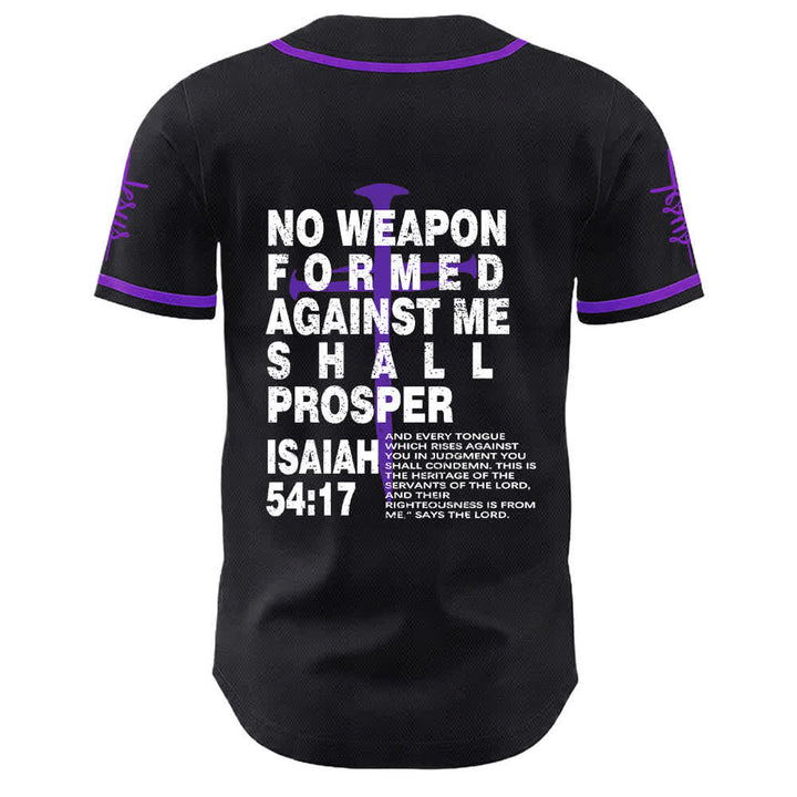 Christianartworkshop No Weapon Formed Against Me Shall Prosper Baseball Jersey - image 22