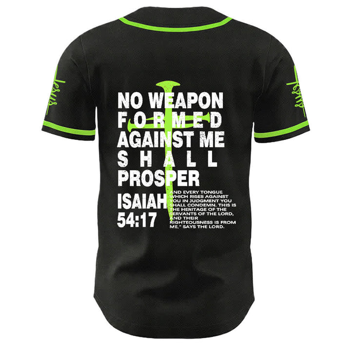 Christianartworkshop No Weapon Formed Against Me Shall Prosper Baseball Jersey - image 19