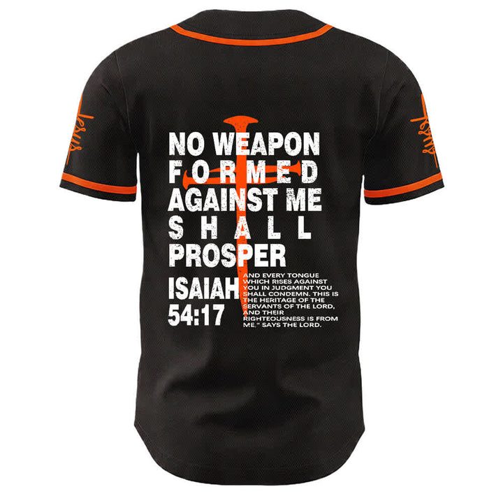 Christianartworkshop No Weapon Formed Against Me Shall Prosper Baseball Jersey - image 10