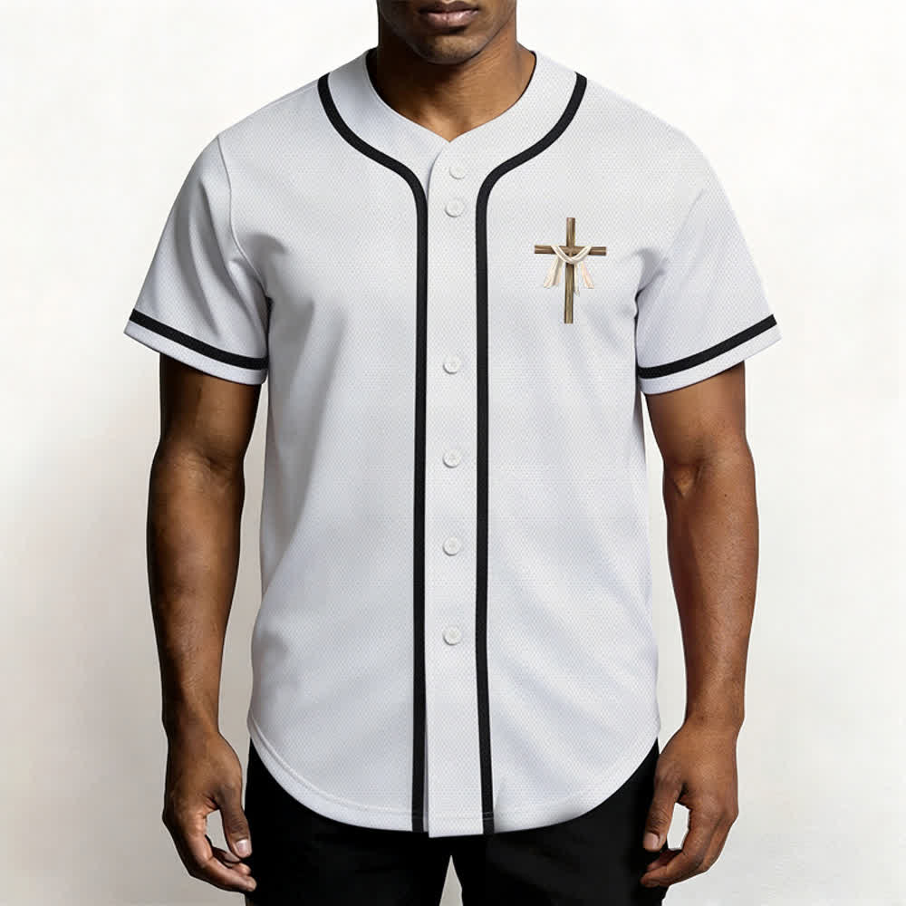 Christianartworkshop He Is Not Here He Is Risen Faith Unisex Baseball Jersey - image 11