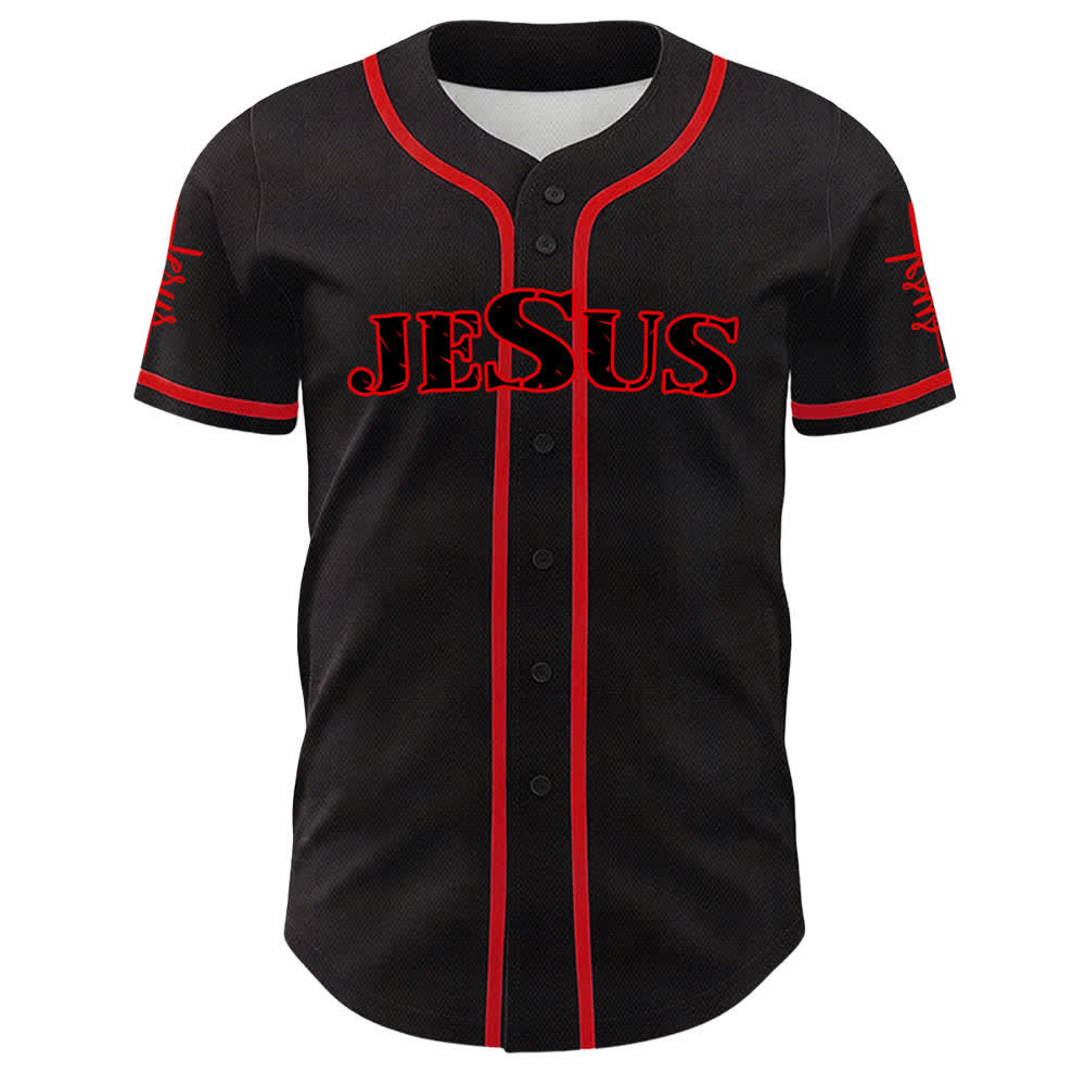 Christianartworkshop Jesus Saves Faith Statement Unisex Custom Baseball Jersey - image 8