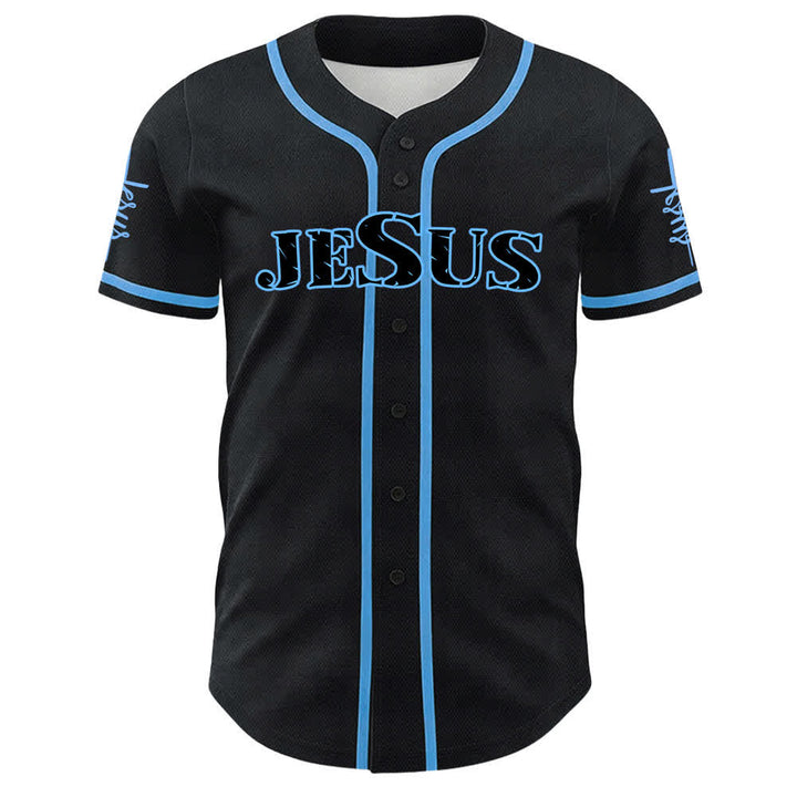 Christianartworkshop Jesus Saves Faith Statement Unisex Custom Baseball Jersey - image 2