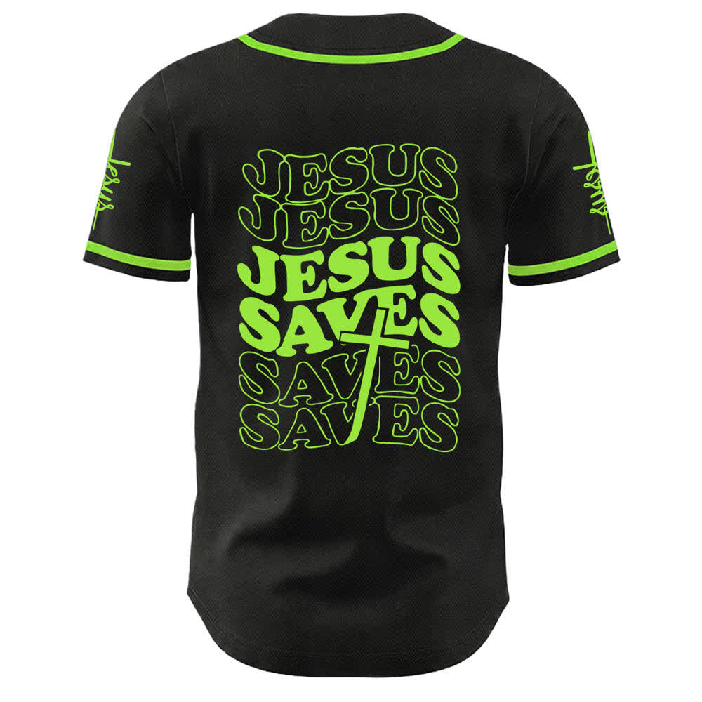 Christianartworkshop Jesus Saves Faith Statement Unisex Custom Baseball Jersey - image 19