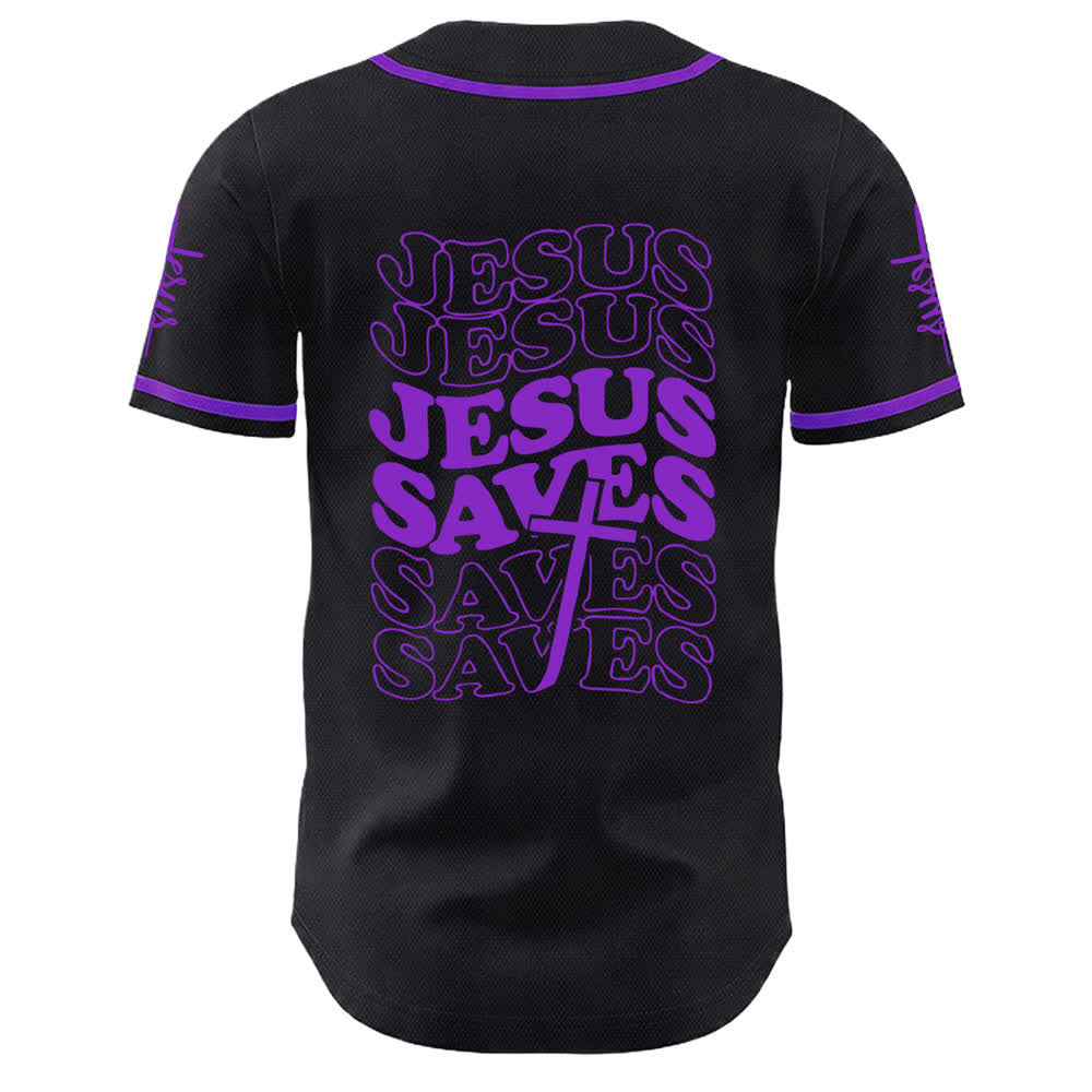 Christianartworkshop Jesus Saves Faith Statement Unisex Custom Baseball Jersey - image 22