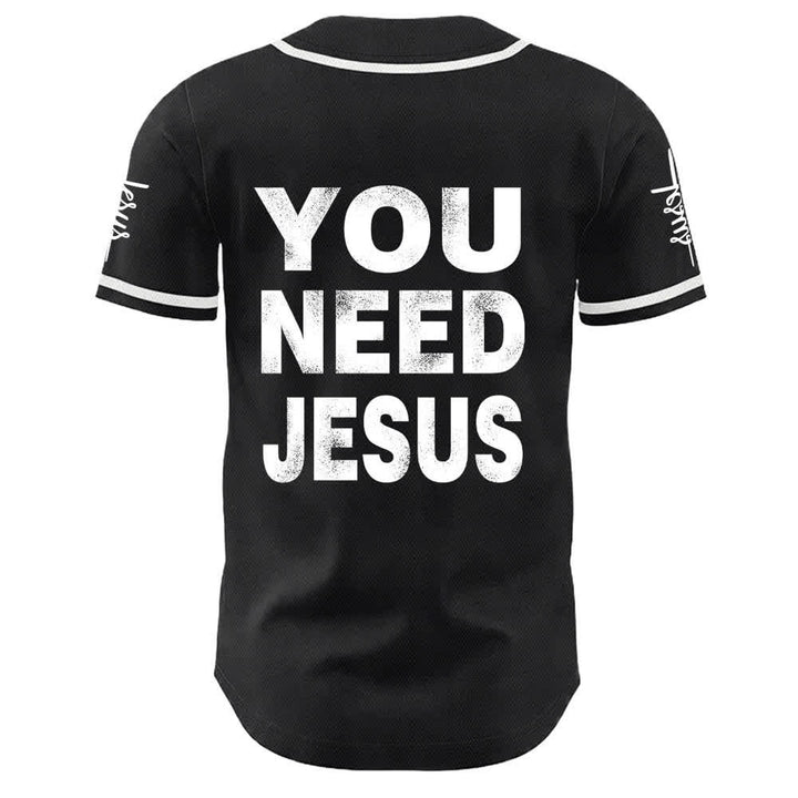 Christianartworkshop You Need Jesus Faith Statement Unisex Baseball Jersey - image 4