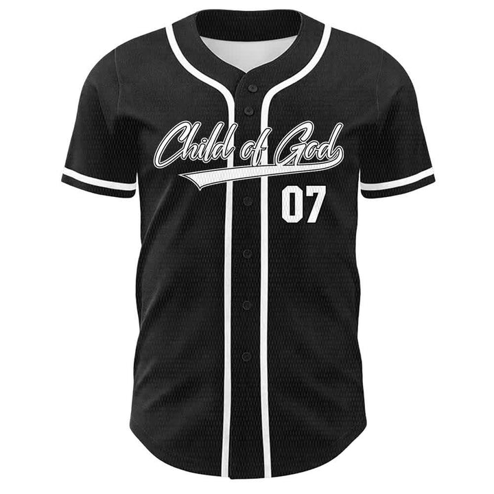 Christianartworkshop Child Of God Number 07 Unisex Baseball Jersey - image 4