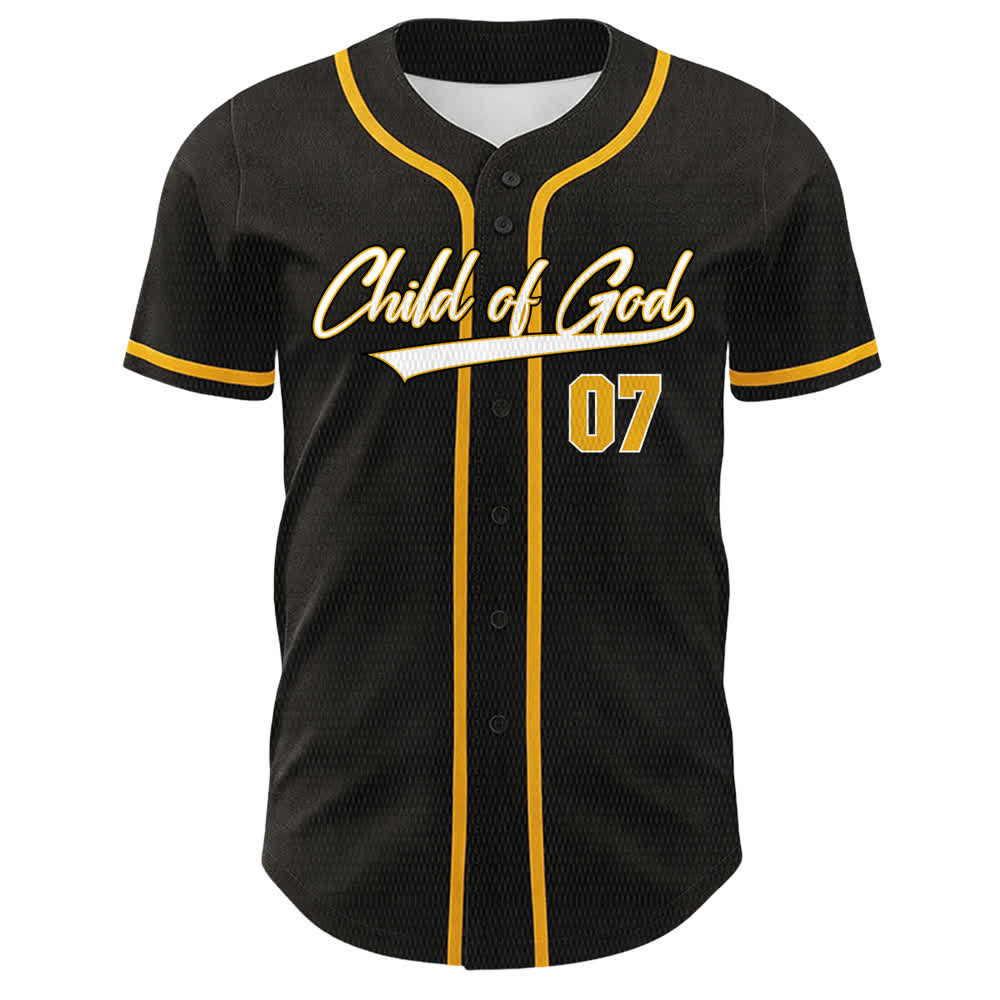 Christianartworkshop Child Of God Number 07 Unisex Baseball Jersey - image 1