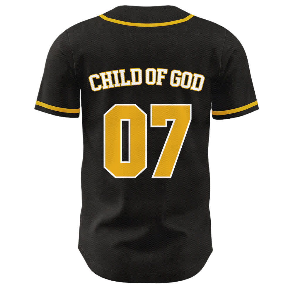 Christianartworkshop Child Of God Number 07 Unisex Baseball Jersey - image 2