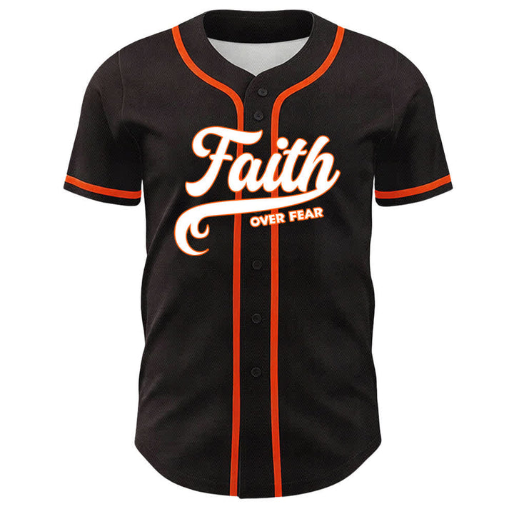 Christianartworkshop Faith Over Fear Lamb Cross Skull Graphic Unisex Baseball Jersey - image 11