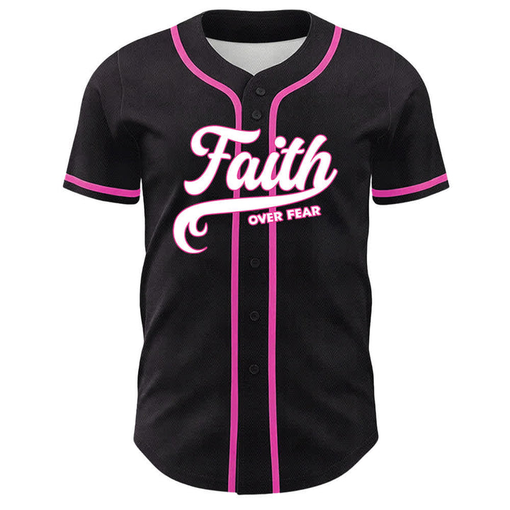 Christianartworkshop Faith Over Fear Lamb Cross Skull Graphic Unisex Baseball Jersey - image 8
